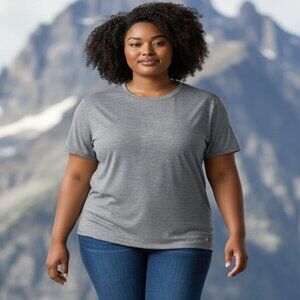 NWT SmartWool Classic Women’s Plus Size 4X Short Sleeve Tshirt Heathered Gray